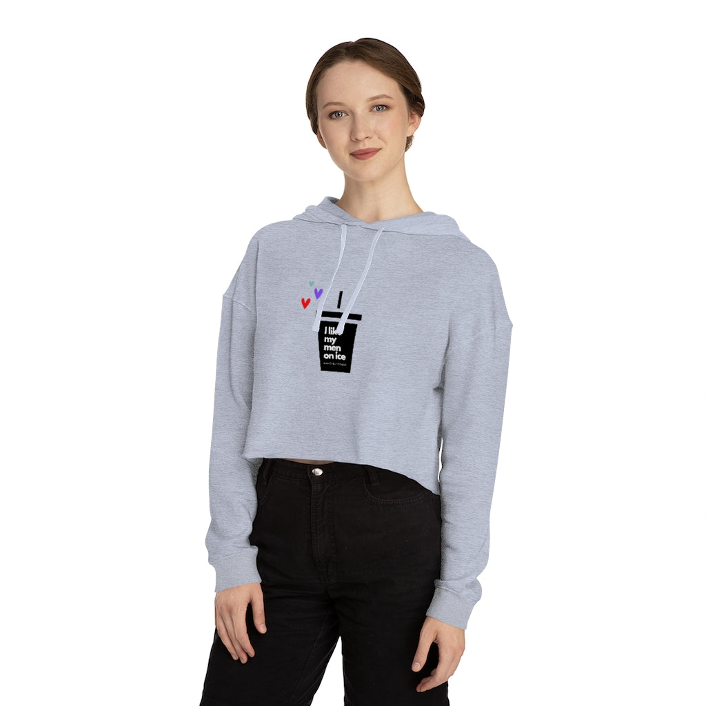 I like my men on ice cropped sweatshirt