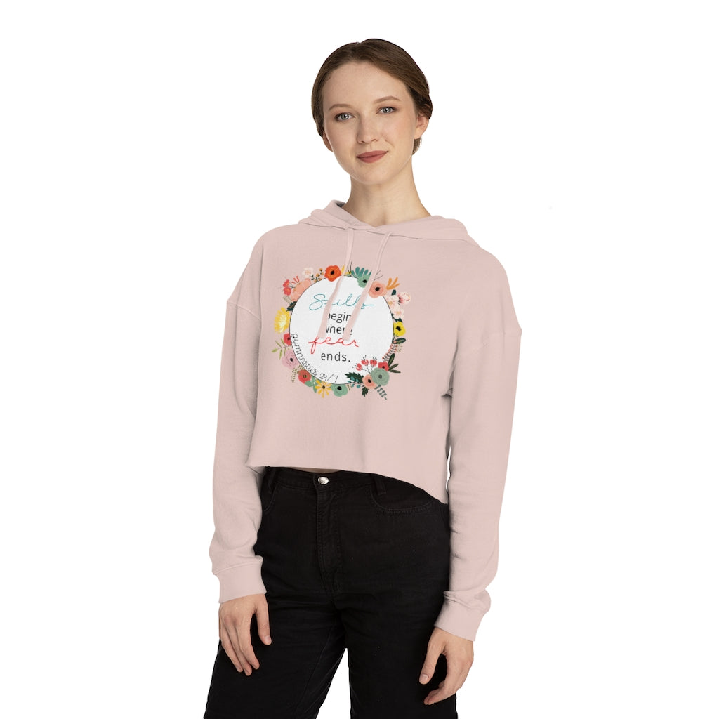 Women’s Cropped Hooded Sweatshirt - Optional Gymnastics 24/7