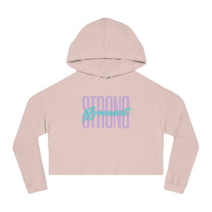 Women’s Cropped Hooded Sweatshirt - Gymnast Strong