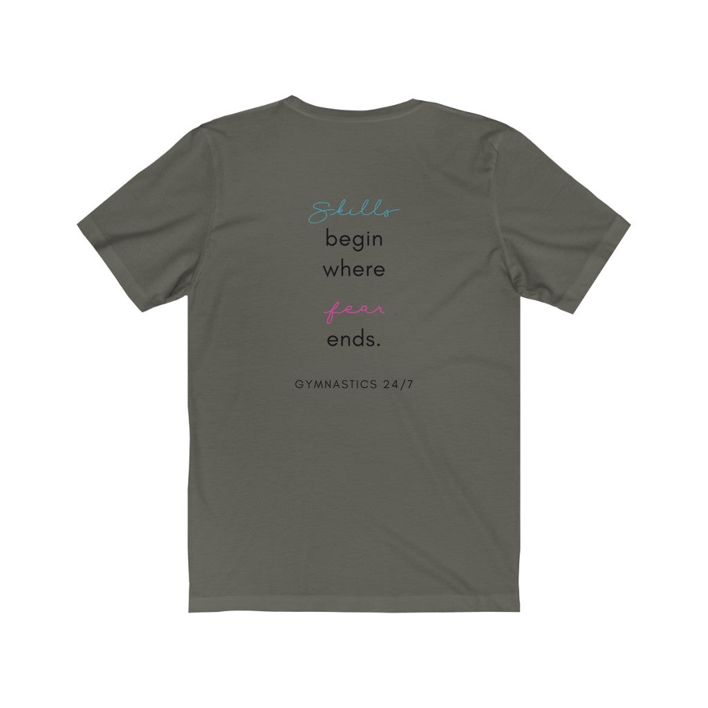 Unisex Short Sleeve Tee - Gymnast with back