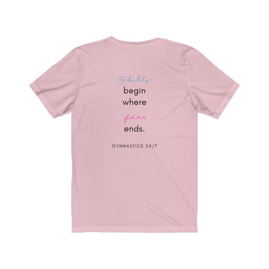 Unisex Short Sleeve Tee - Gymnast with back