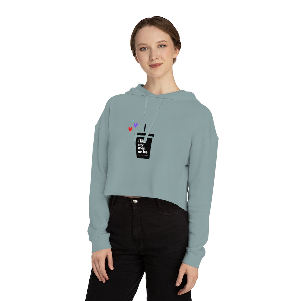 I like my men on ice cropped sweatshirt