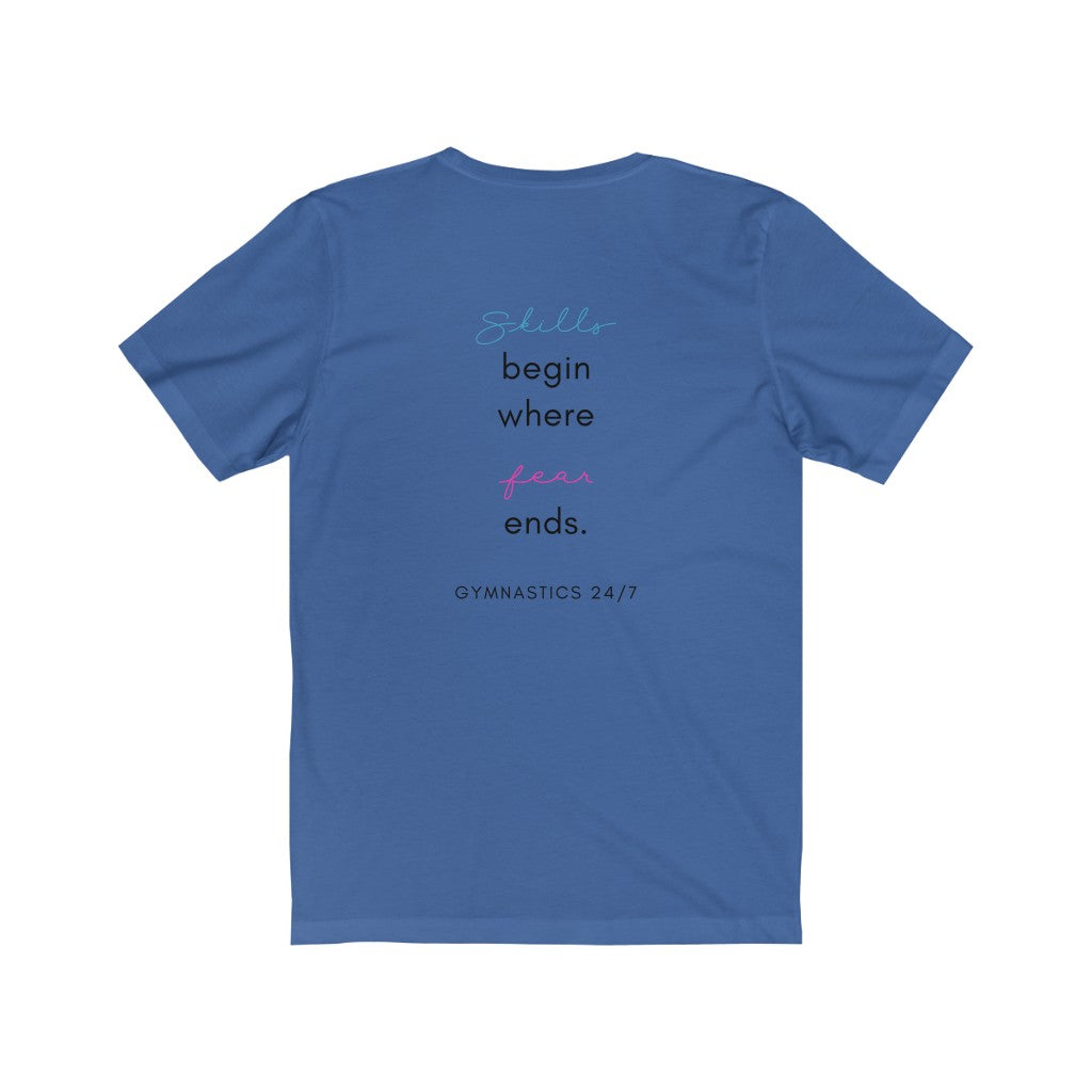 Unisex Short Sleeve Tee - Gymnast with back