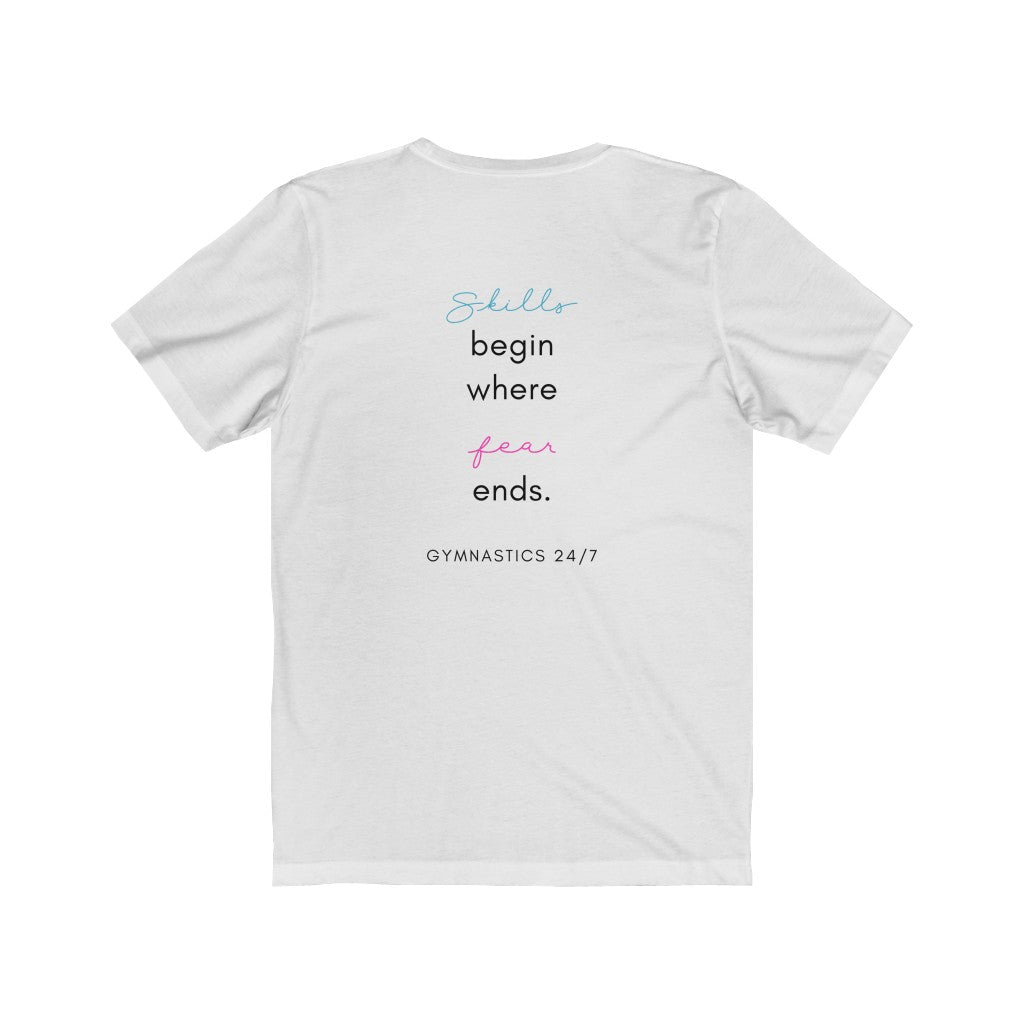 Unisex Short Sleeve Tee - Gymnast with back