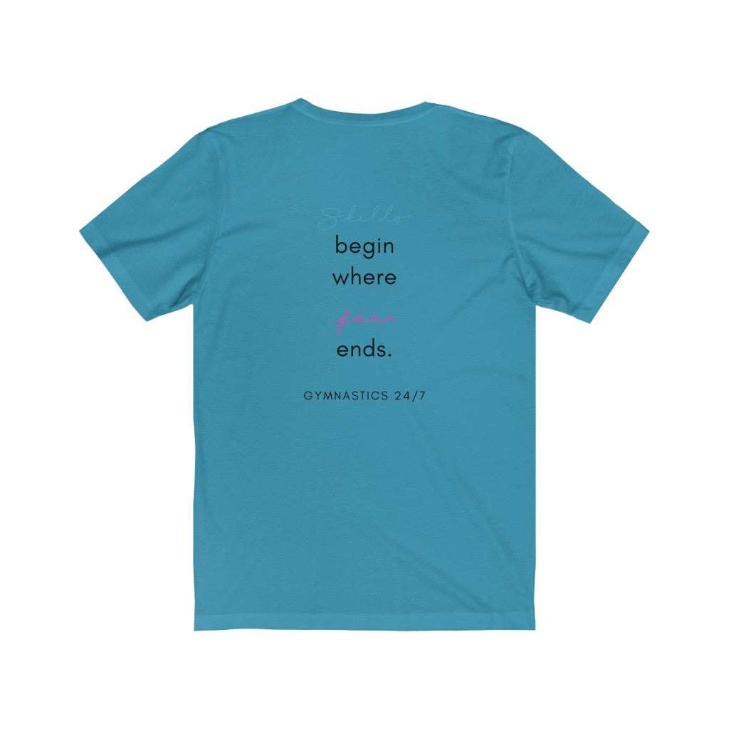 Unisex Short Sleeve Tee - Gymnast with back